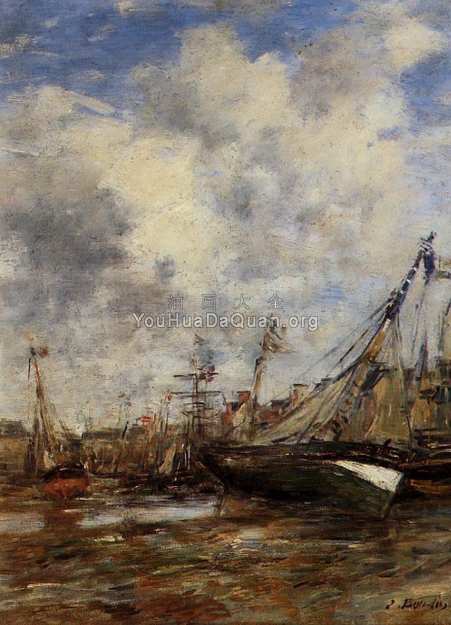 Trouville, Low Tide - 尤金·布丹